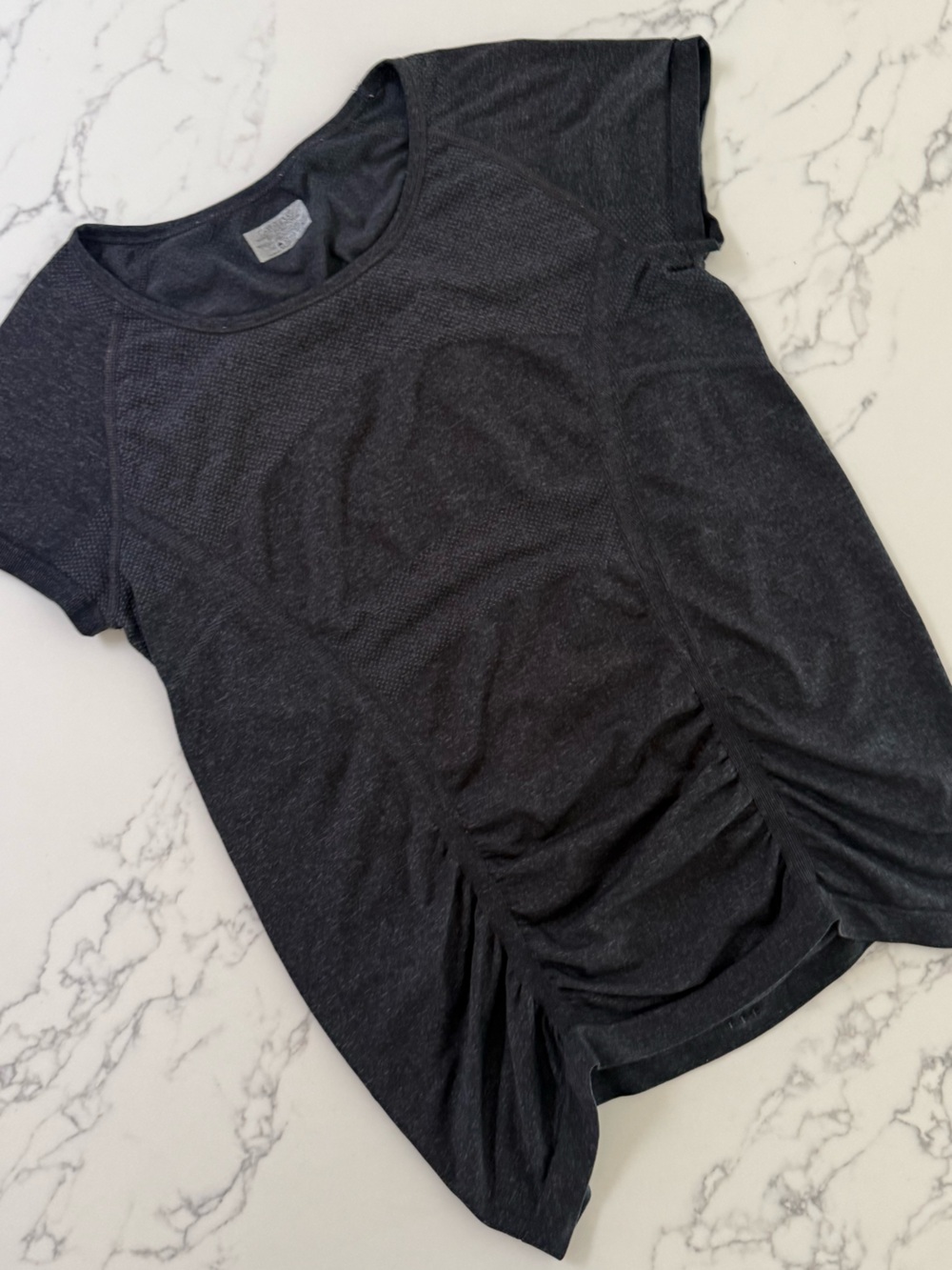 Athleta Fastest Track Tee - Black Heather - Size Large